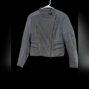 BCBG Gray Moto Jacket Size L